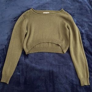FOREST GREEN CROPPED SWEATER S/M